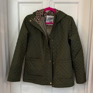 J. Crew Kids Quilted Jacket in Forest Green